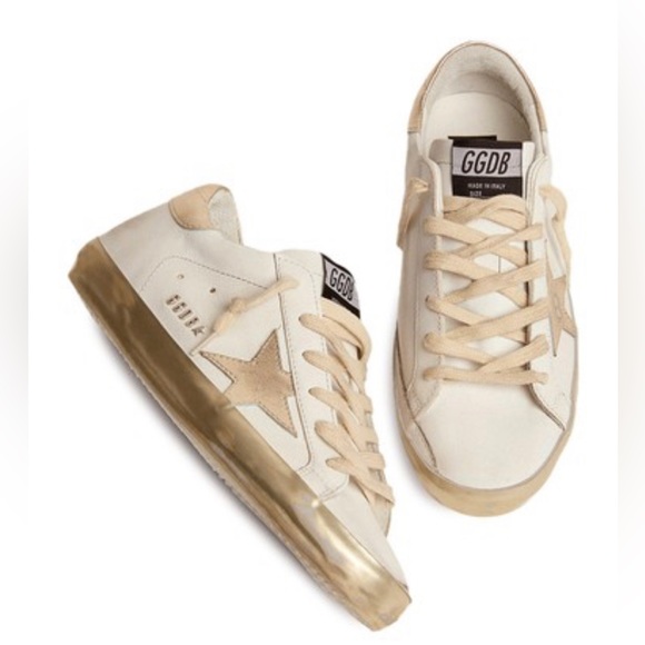 GOLDEN GOOSE Superstar sneakers . White and Gold. Size 36. - Picture 1 of 8